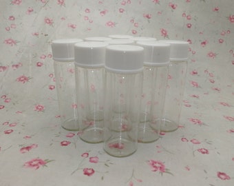 10Pcs Kunststoff Reagenzglas mit Kork Fläschchen Probenbehälter Flasche sam 