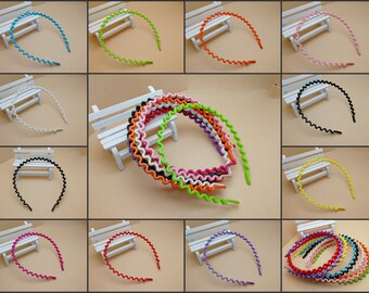 10/50 stycken 5 mm plastvågigt hårband blankt, hårband i blandade färger av harts, hårspänne, kam, tiara, smyckesaccessoar, hårband, ZH0004