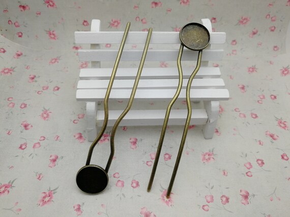 6/20 Pieces Metal Headband U Shape Hair Fork Pin With Pad 6/20 Pieces Metal Headband U Shape Hair Fork Pin With Pad