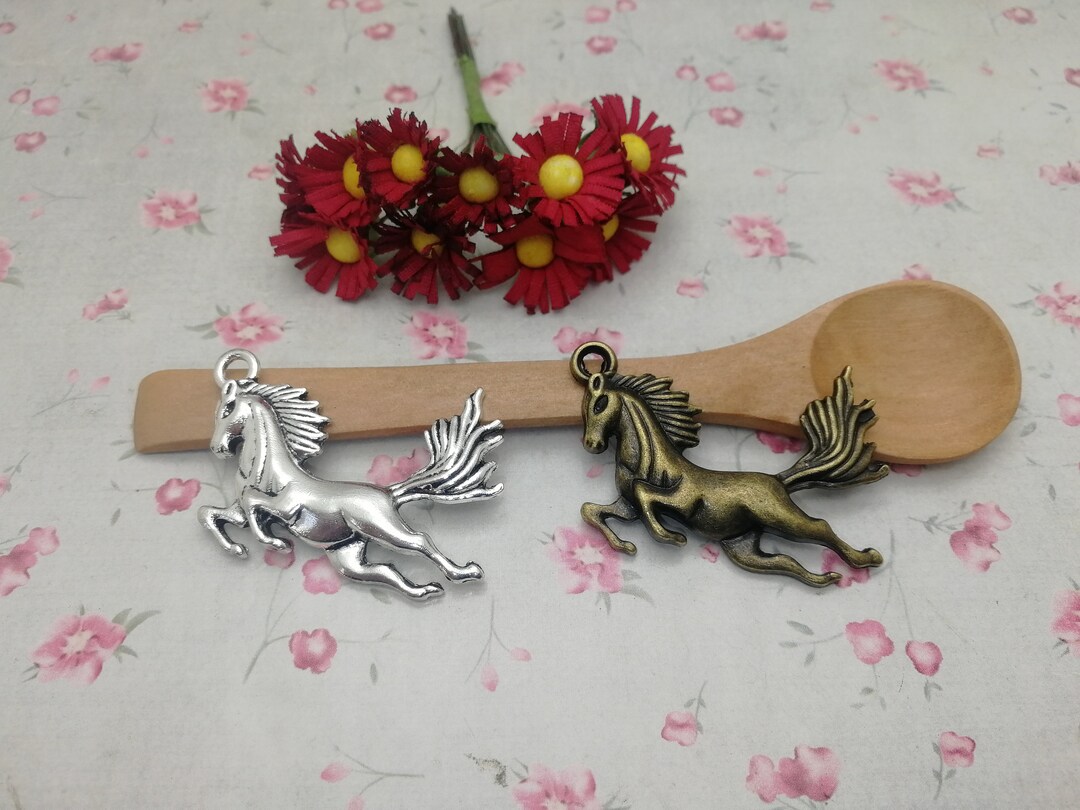 6/20ピース メタル 馬 ポニー ペンダント ネックレス イヤリング キー