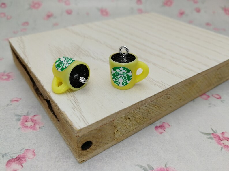 kawaii cute resin acrylic handmade DIY jewelry making necklace earring decoration ZP147 12pcs 16x16x11mm plastic coffee cup pendant charm