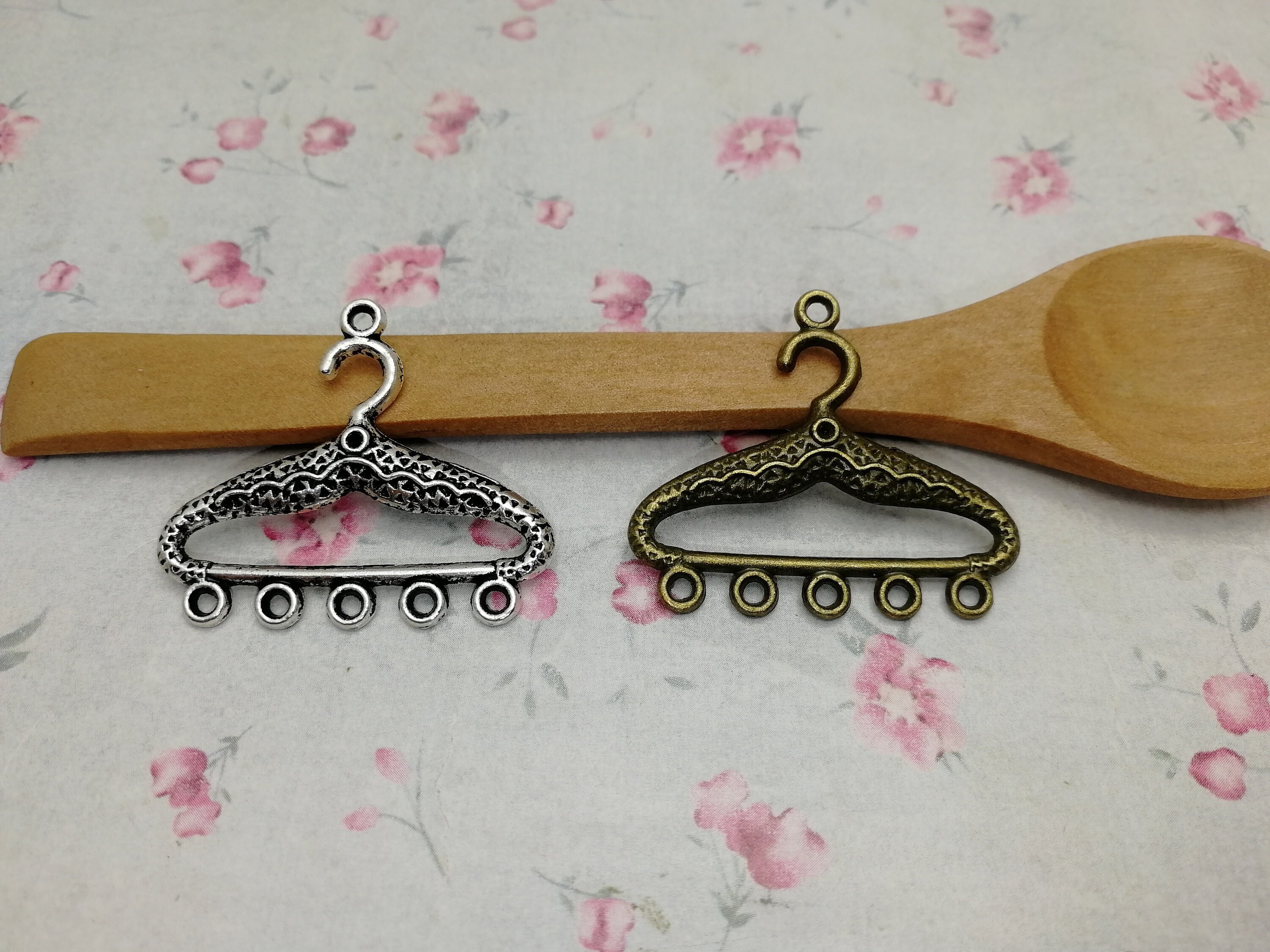 6/20 Pieces Metal Clothes Coat Hanger Pendant Necklace Earring