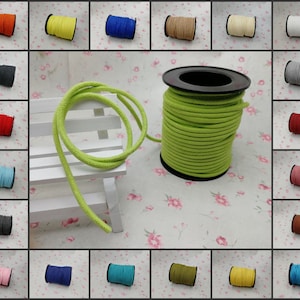 round soft faux suede leather cord , 1 roll 10 yards 3mm width handmade lace leather velvet bracelet necklace string thread 23 colors ZN0008