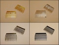 6/20/50 pieces 10 teeth metal flat hair comb headband blank , hair head band barrette clip accessory hairband wedding jewelry finding ZH0029