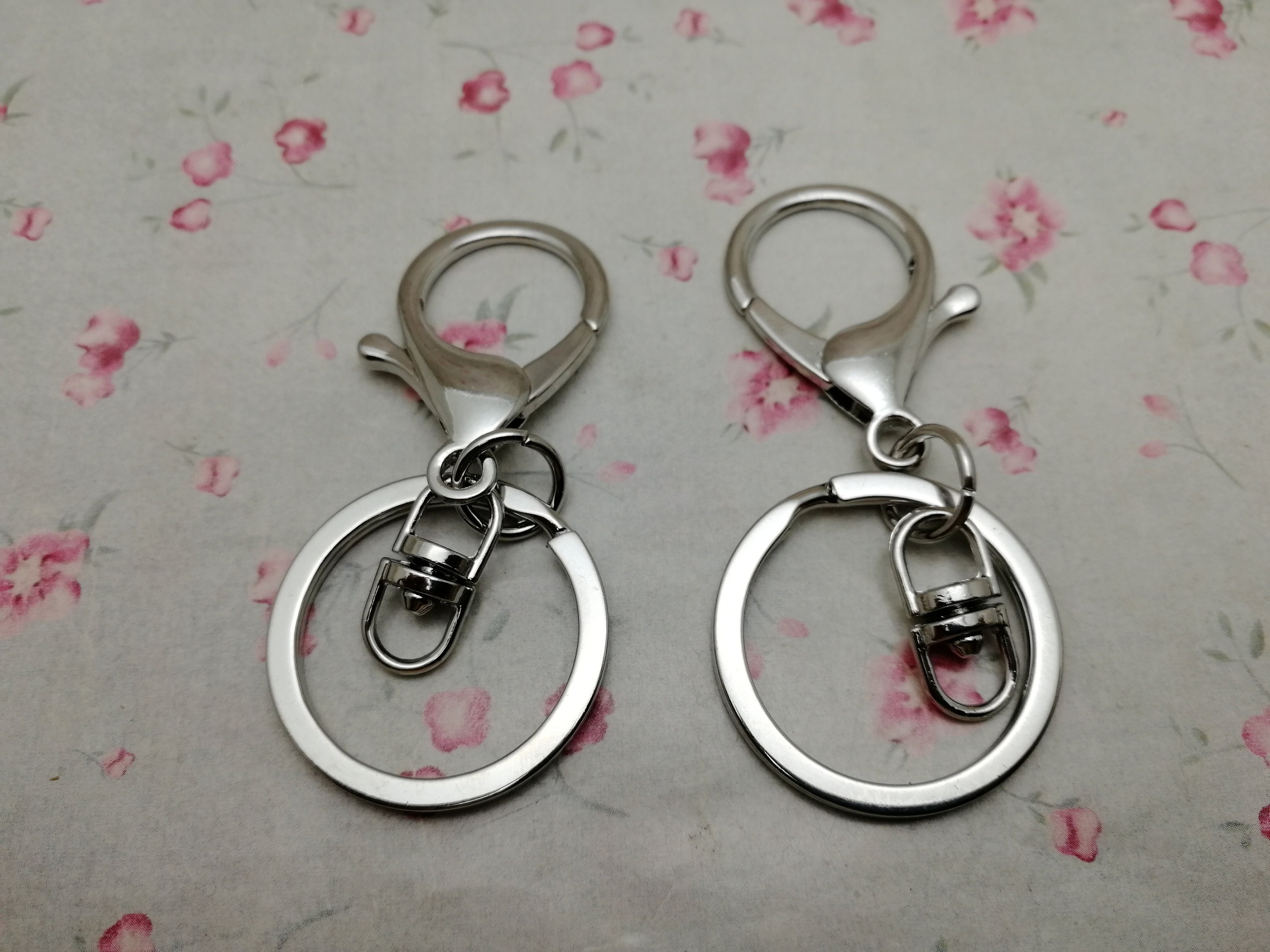 6/50 Pieces Key Lobster Claw Trigger Clasp Snap Split Ring , Parrot Key ...