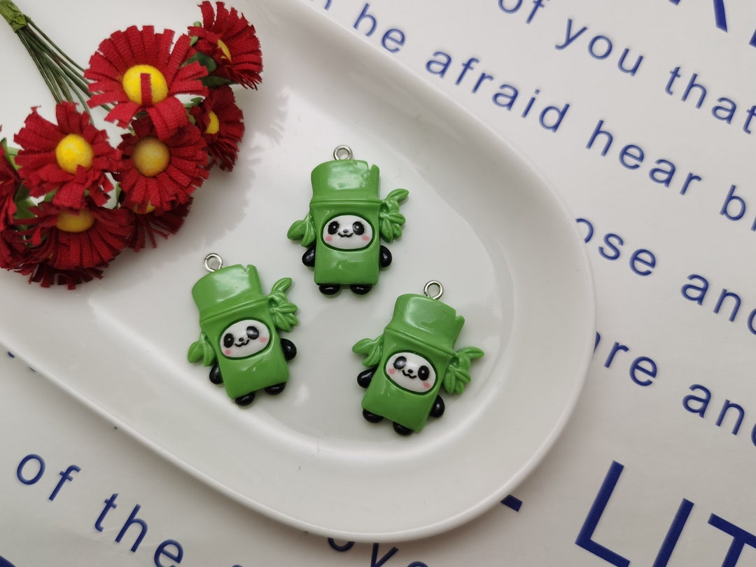 アクセサリー panda 6/20 Pieces Plastic Panda Pendant Charm , Resin Handmade