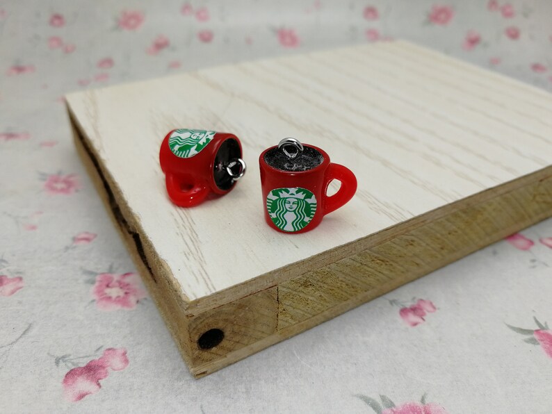 kawaii cute resin acrylic handmade DIY jewelry making necklace earring decoration ZP147 12pcs 16x16x11mm plastic coffee cup pendant charm