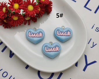 NUOBESTY 50pezzi Perline Forma Di Cuore Distanziatori Per Creazioni Di Gioielli Fai Da Te Decorazioni Romantiche Per Braccialetti e Collane Materiale Plastico Con Liscio