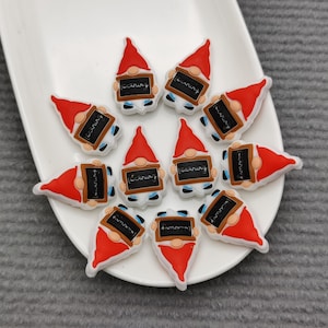 Silikonpärla Teach Teacher Gnome Dvärg Focal Pärla för Pennarmband Halsband Nyckelring Snodd, Silikonpärla Bulk DIY Berlock Hitta ZS1060