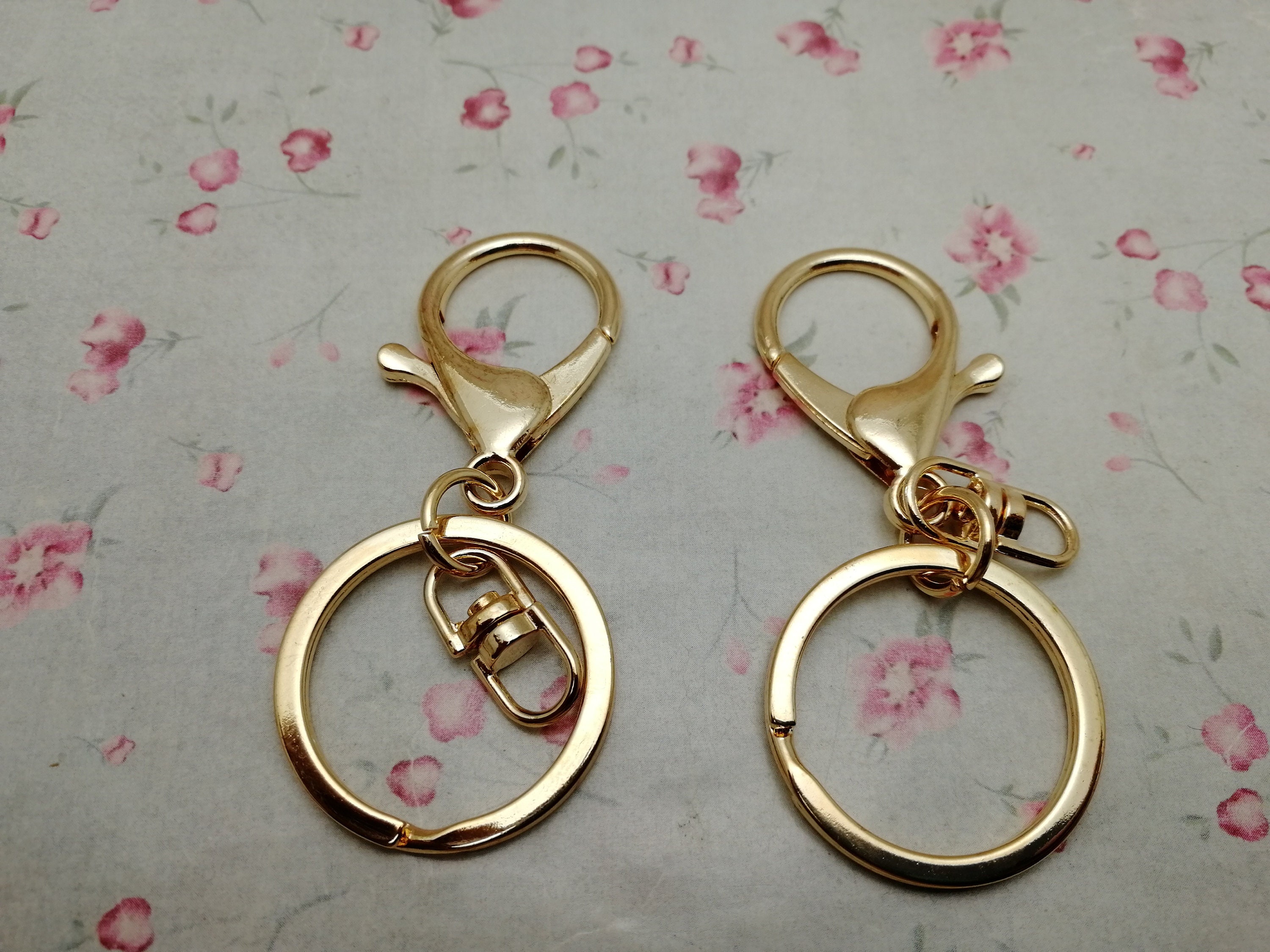 6/50 Pieces Key Lobster Claw Trigger Clasp Snap Split Ring , Parrot Key ...