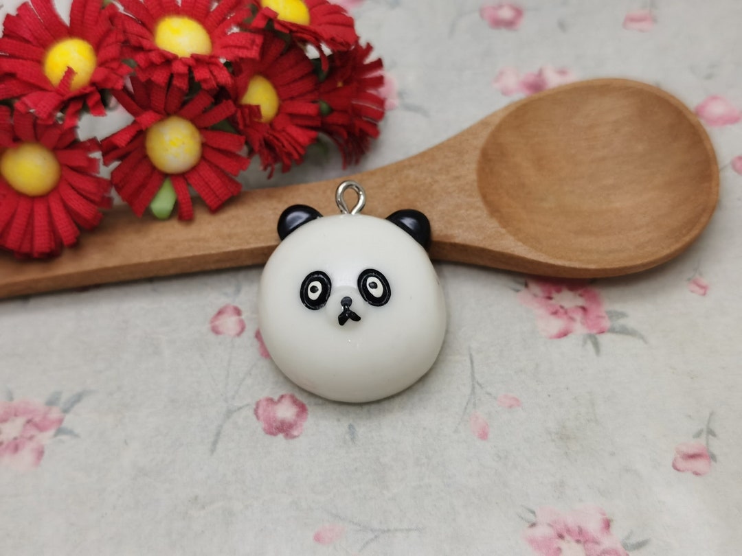 Buy 6/20 Pieces Plastic Panda Pendant Charm , Resin Handmade Craft