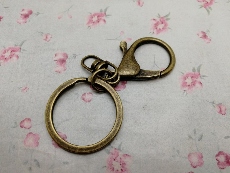 6/50 Pieces Key Lobster Claw Trigger Clasp Snap Split Ring , Parrot Key ...