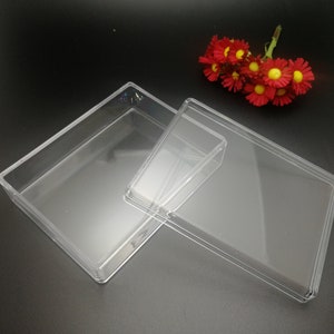 4 pieces 85x65x25mm rectangle shape clear PS plastic box , jewelry bead tool wedding party gift display storage acrylic resin box , ZB0070