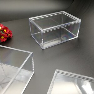 2 Pieces 86x60x40mm Rectangle Shape Clear PS Plastic Box , Jewelry Bead ...