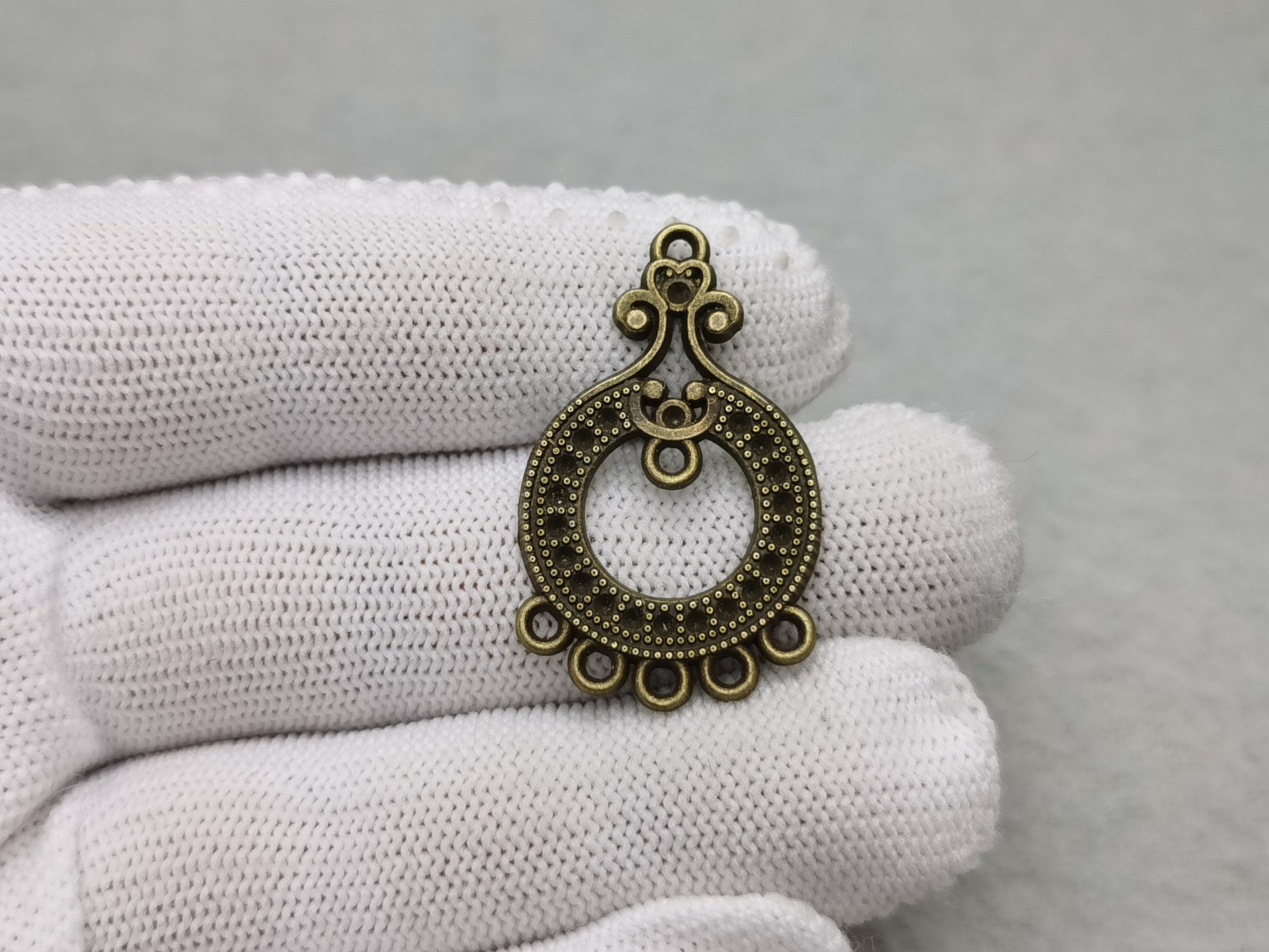 6/20 Pieces Metal Teardrop Tear Water Drop Filigree