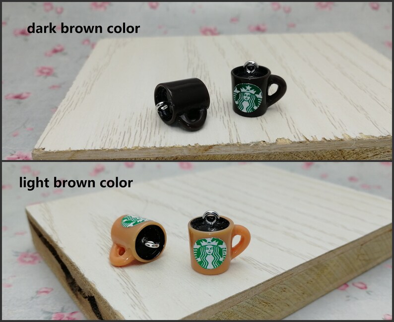 kawaii cute resin acrylic handmade DIY jewelry making necklace earring decoration ZP147 12pcs 16x16x11mm plastic coffee cup pendant charm