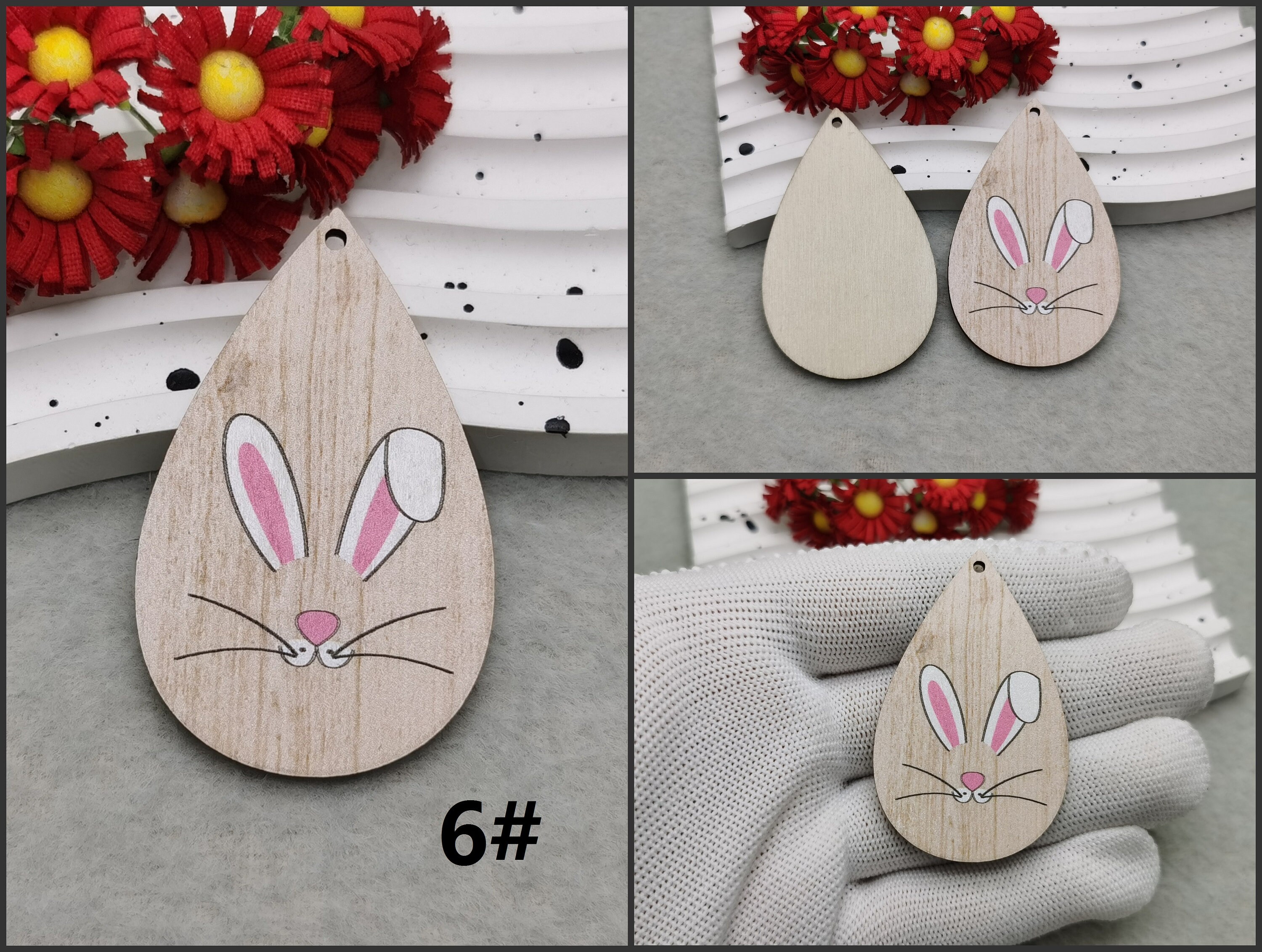bunny♡　0630 Vintage Easter Bunny Family United Design SEC-005 006 Rabbit
