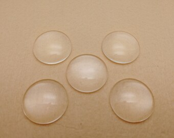 25 mm Durchmesser runden klaren Glas Cabochon Charme, flache Rückseite perfekt glatten Rand Kuppel transparent Cameo decken Schmuck Anhänger Suche ZG0003
