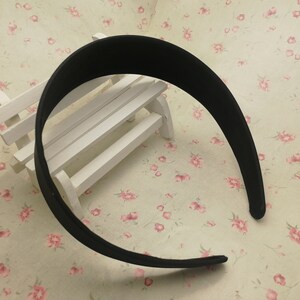 10/50 pezzi 40mm fascia in plastica ricoperta in raso bianco, fascia per capelli in resina di colore nero barrette clip pettine tiara accessorio fascia per capelli ZH0063