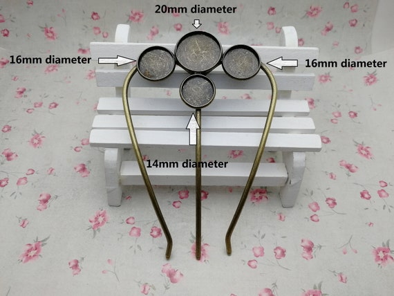 6/20 Pieces Metal Headband U Shape Hair Fork Pin With Pad 6/20 Pieces Metal Headband U Shape Hair Fork Pin With Pad