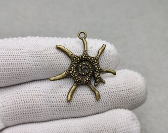 6/20 Pieces Metal Starfish Sea Star Fish Pendant Necklace Earring