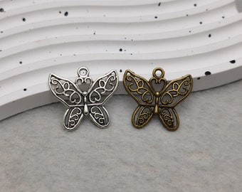 6/20 Pieces Metal Butterfly Insect Pendant Necklace Earring 6/20 Pieces Metal Butterfly Insect Pendant Necklace Earring