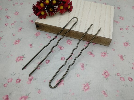 gold and dark silver colors option 50pcs 102x30mm metal U shape hair fork pin hairpin hair stick pick band headband clip accessory ZH50