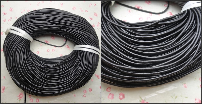 21 colors option ZN29 cowhide string thread necklace bracelet bag rope 92 meters 2mm diameter round genuine real leather lacing cord