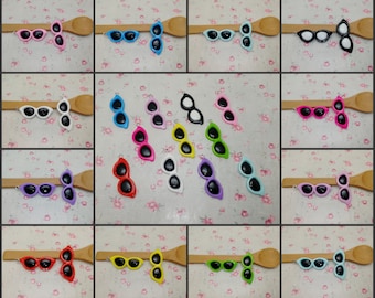 6/20 pieces plastic sunglasses sun glasses pendant charm , resin handmade jewelry DIY finding necklace earring decoration accessory , ZP0222