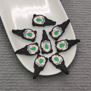 Silikonpärla Halloween Gnome Dvärg Focal Pärla för Pennarmband Halsband Nyckelring Snodd, Silikonpärla Partihandel DIY Charm Hitta ZS1087