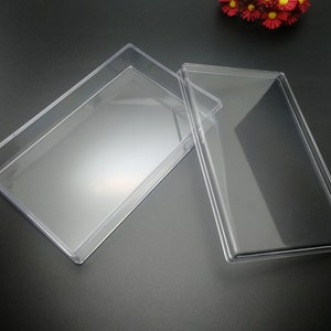 4 stycken 120x75x25 mm rektangulär formad genomskinlig PS-plastlåda, smyckes- och pärlverktyg, bröllopsfest, presentdisplay, förvaringslåda i akrylharts, ZB0072