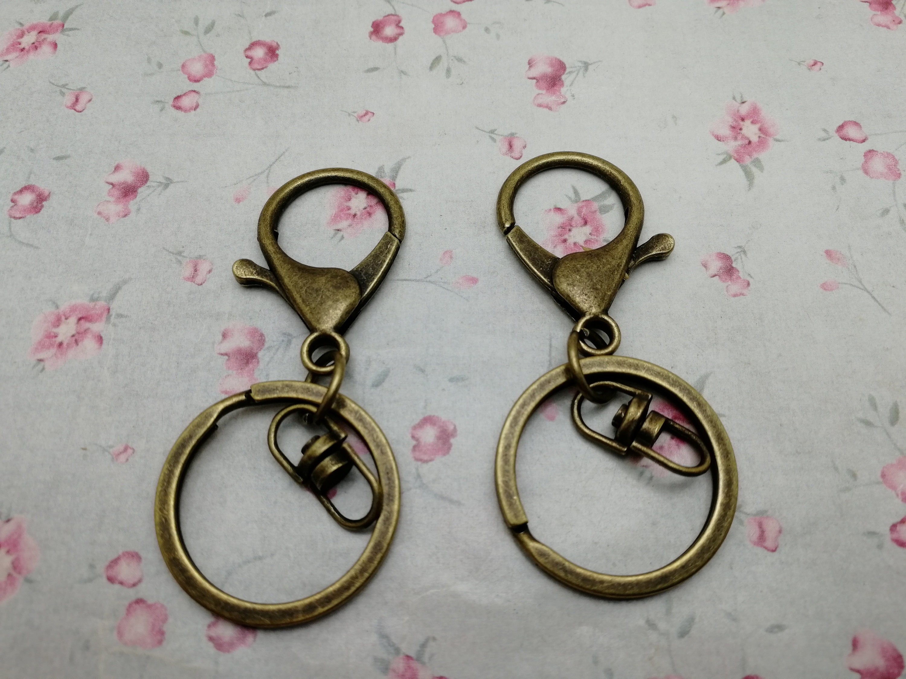 6/50 Pieces Key Lobster Claw Trigger Clasp Snap Split Ring , Parrot Key ...