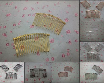 6/20/50 pièces 20 dents métal fil de cheveux peigne bandeau blanc, bandeau cheveux barrette clip accessoire bandeau bijoux de mariage trouver ZH0023