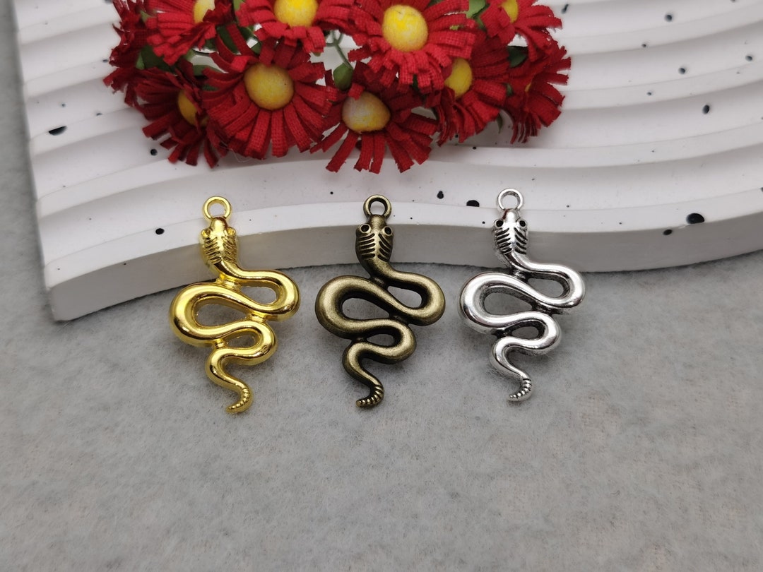 Thriller Animal Metal Cobra Snake Brooch - Punk Enamel Gem Pin For Jackets & Bags - View #2