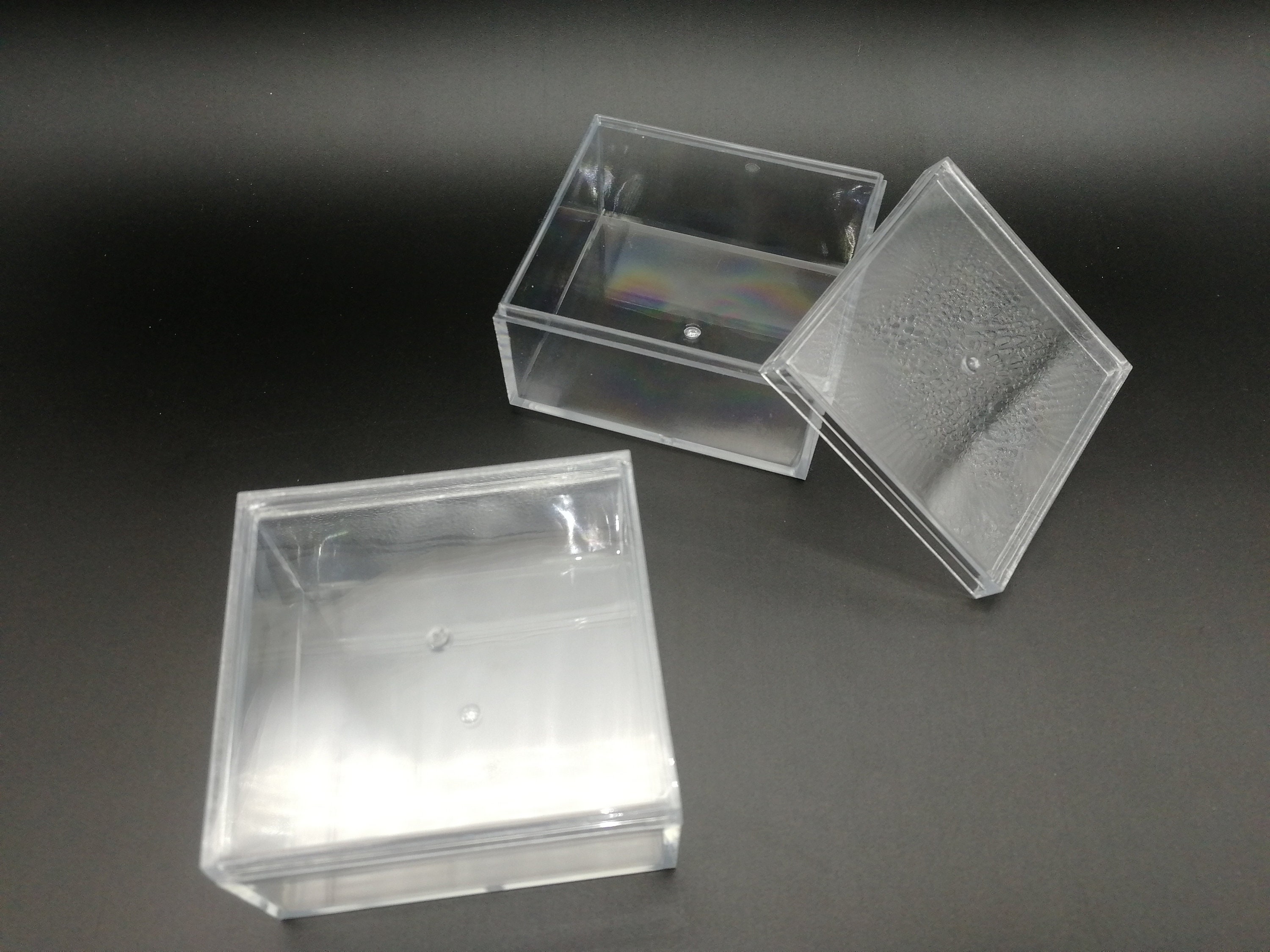 4 Pieces 70x64x37mm Rectangle Shape Clear PS Plastic Box - Etsy UK