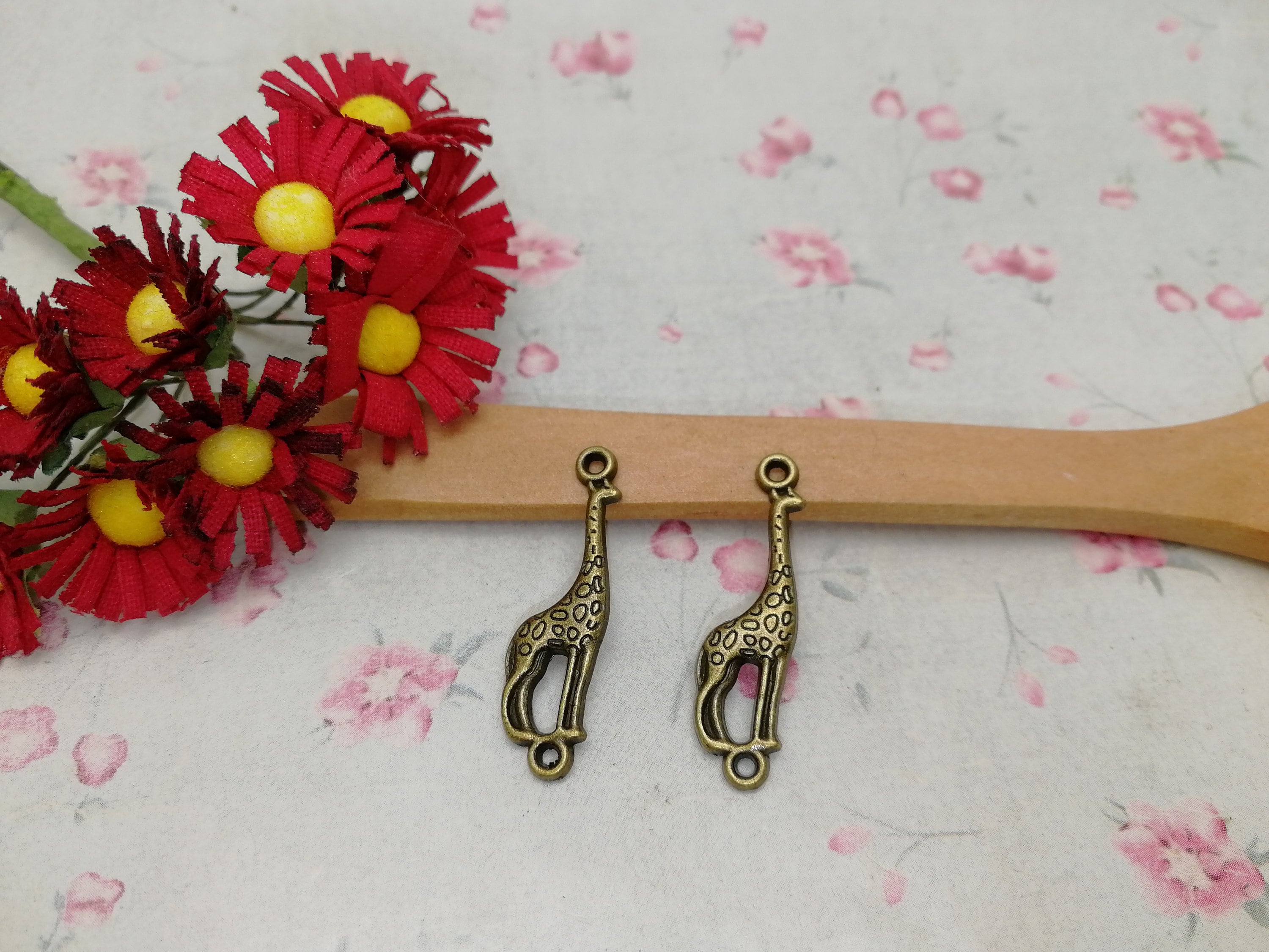 20/100 Pieces Metal Giraffe Pendant Necklace Earring