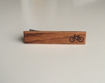 Bicycle Tie Clip - tie clip - wood tie clip - tie - bicycle