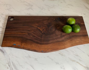 Live edge walnut charcuterie cheese board personalized gift wedding housewarming