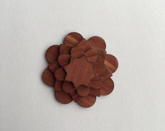 Western Red Cedar Lapel pin - Wood Lapel Pin - Mens Flower Lapel - wood lapel - lapel