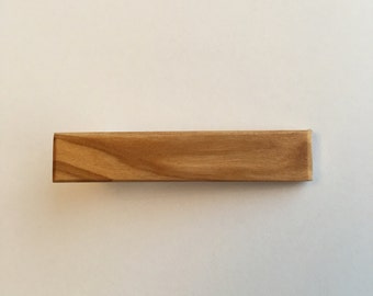 Olive Wood Tie Clip - wood tie clip - wooden tie clip - wedding accessories - groom - groomsmens gift - gifts for him - Anniversary gift