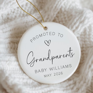 Promoted to Grandparents, Pregnancy Announcement, Reveal to Grandparents, New Baby Announcement, Christmas Ornament, Grandma Gift, Grandpa