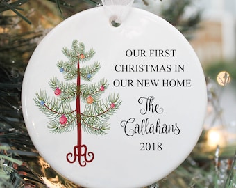 Our First Christmas In Our New Home Ornament- Housewarming Gift-  New Home Ornament- New Home Gift- First Home Gift