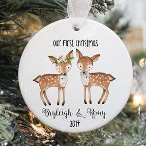 Twins First Christmas- Babys First Christmas Ornament-  Twins First Christmas Ornament- Custom Ornament- Girl Ornament- Boy Ornament