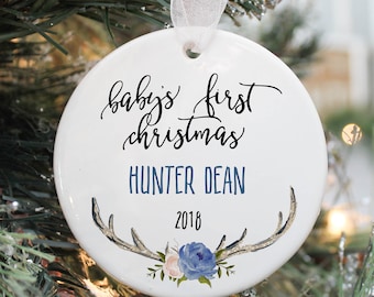 Baby Boy Ornament- Babys First Christmas Ornament- First Christmas Ornament- Baby Girl Ornament- My First Christmas