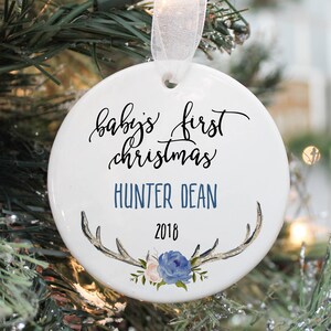 Baby Boy Ornament- Babys First Christmas Ornament- First Christmas Ornament- Baby Girl Ornament- My First Christmas