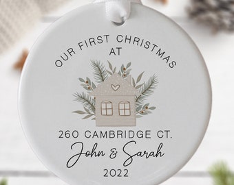 Our First Christmas In Our New Home Ornament- Housewarming Gift-  New Home Ornament- New Home Gift- First Home Gift