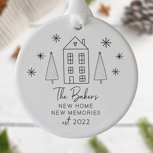 Our First Christmas In Our New Home Ornament- Housewarming Gift-  New Home Ornament- New Home Gift- First Home Gift