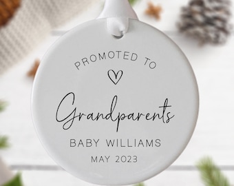 Only the Best Parents get Promoted to Grandparents-Pregnancy Ornament- Pregnancy Announcement- Pregnancy Reveal to Parents Ornament-