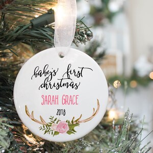 Baby Boy Ornament- Babys First Christmas Ornament- First Christmas Ornament- Baby Girl Ornament- My First Christmas image 2