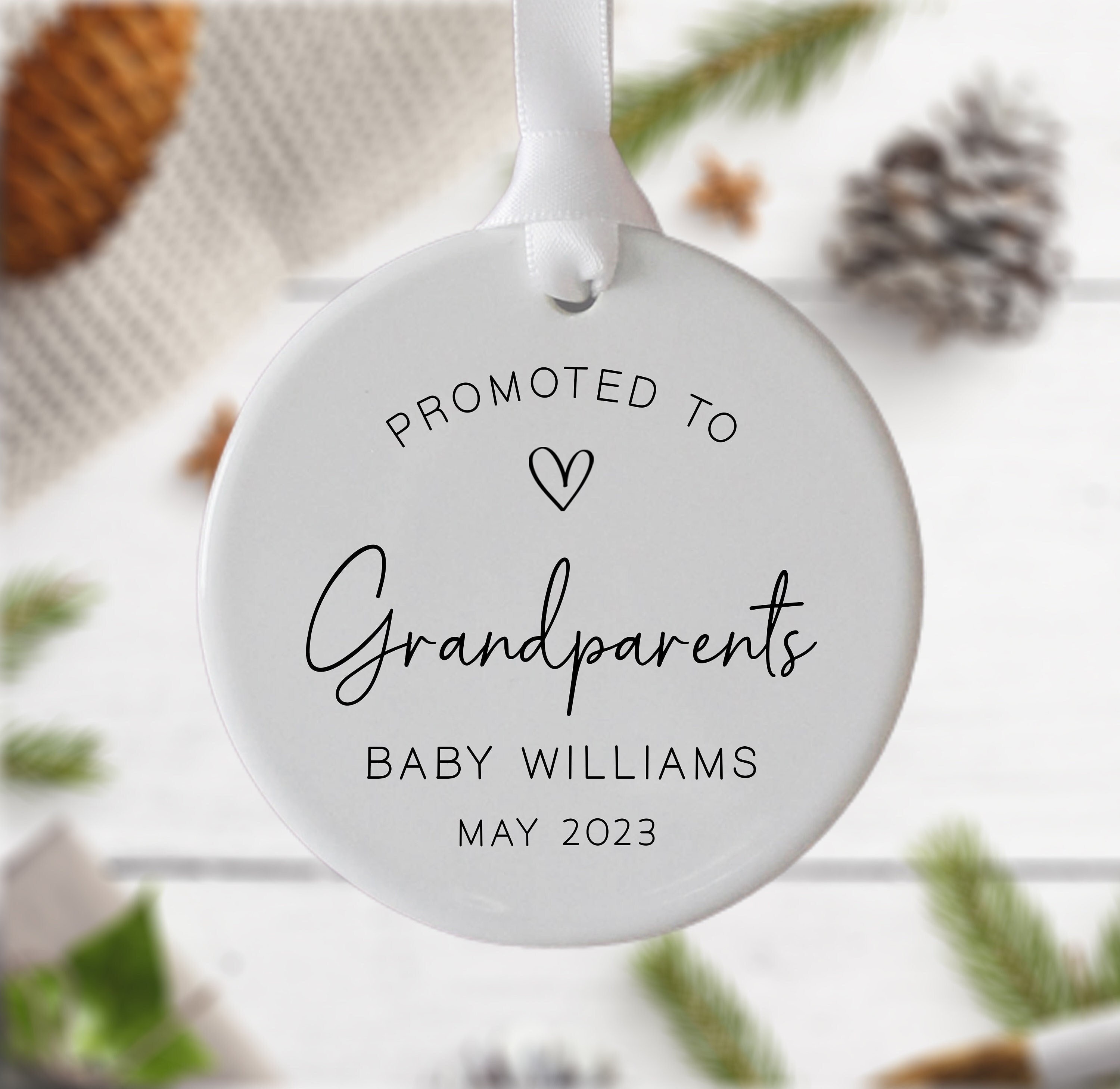 Promoted to Grandparents Pregnancy Announcement Reveal to Etsy